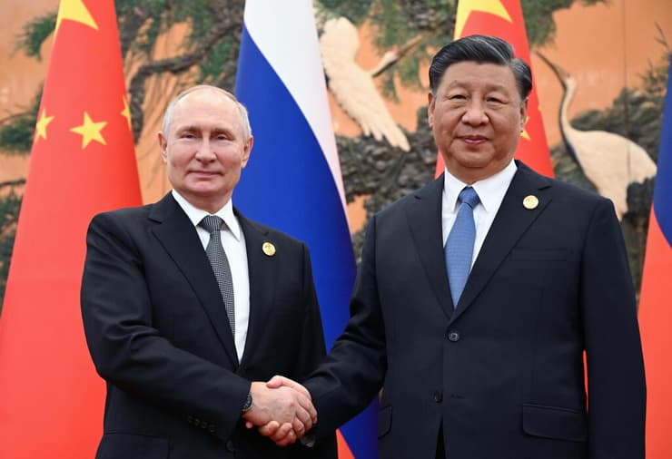 נשיא רוסיה ולדימיר פוטין ביקור אצל נשיא סין שי ג'ינפינג