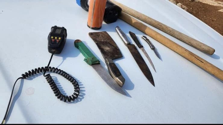 כלי נשק שנמצאו אצל פלסטינים בזמן מעצרם