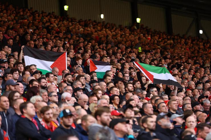 דגלי פלסטין באנפילד 