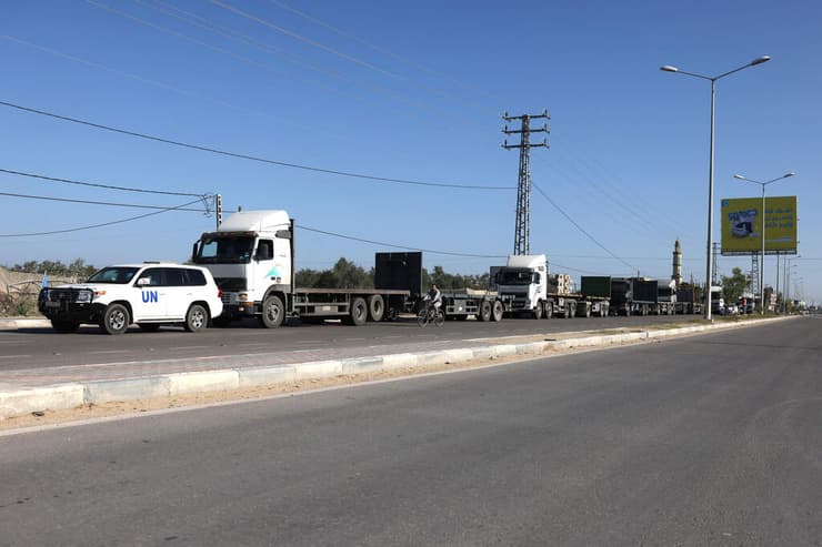 מעבר רפיח נפתח לסיוע הומניטרי - צילום מהצד הפלסטיני