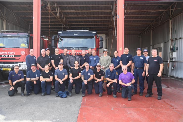 כבאים אמריקאים הגיעו להתנדב בישראל