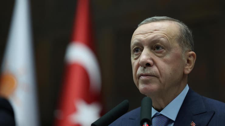 נשיא טורקיה רג'פ טאיפ ארדואן ב פרלמנט ב אנקרה