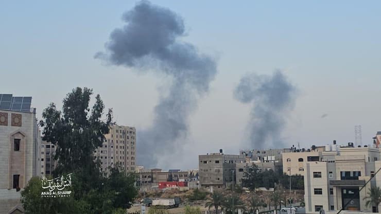 לפי דיווחים פלסטינים: תקיפות אוויריות באזור מגדלי שייח' זייד ואזור קליבו בצפון רצועת עזה