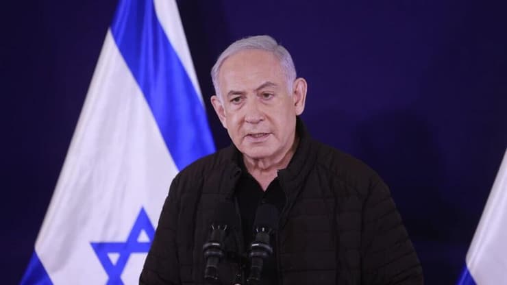מסיבת עיתונאים של ראש הממשלה בנימין נתניהו, שר הביטחון יואב גלנט ובני גנץ