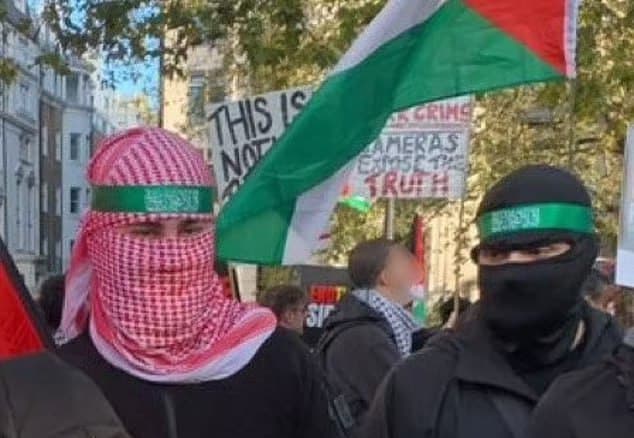 בריטניה תמונה ש פרסמה המשטרה של מבוקשת על הסתה מ הפגנה פרו פלסטינית ב לונדון