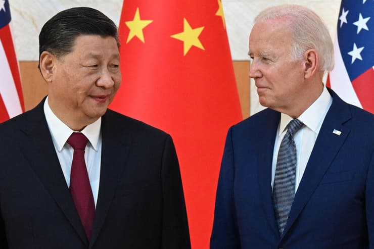 נשיא ארה"ב ג'ו ביידן נשיא סין שי ג'ינפינג פגישה ב באלי ב 14 נובמבר 2022