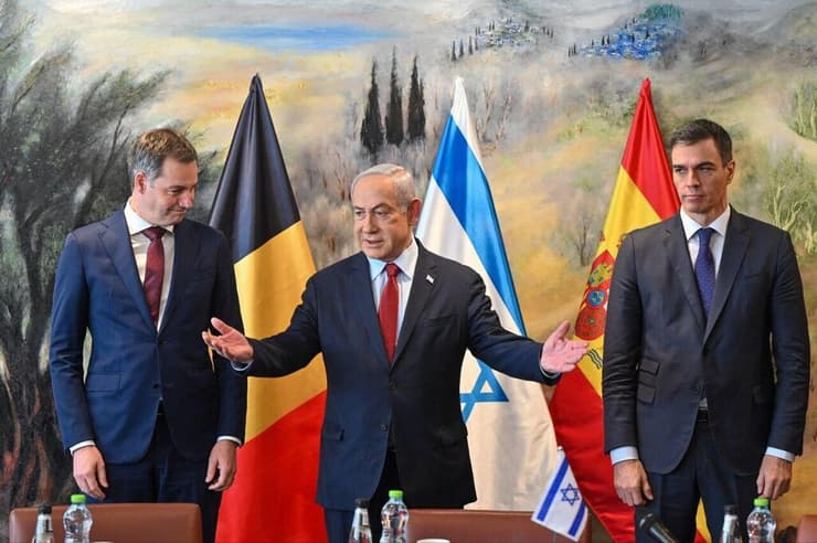 בנימין נתניהו נפגש עם מנהיגי ספרד ובלגיה