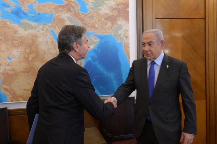 ראש הממשלה בנימין נתניהו  פגישה עם מזכיר המדינה של ארה"ב אנתוני בלינקן בירושלים