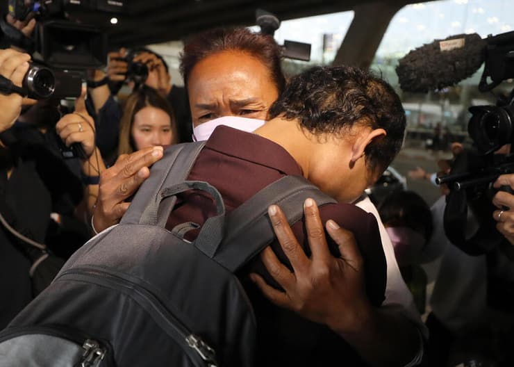 תאילנד חזרת חטופים מ עזה ל בנגקוק קבלת הפנים ל פונסוואן פינקלו
