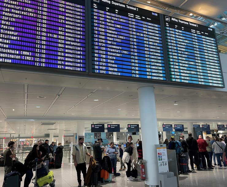 אירופה סופת שלגים גרמניה מינכן נמל התעופה