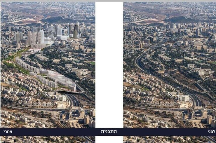 התוכנית לקירוי כביש בגין בירושלים