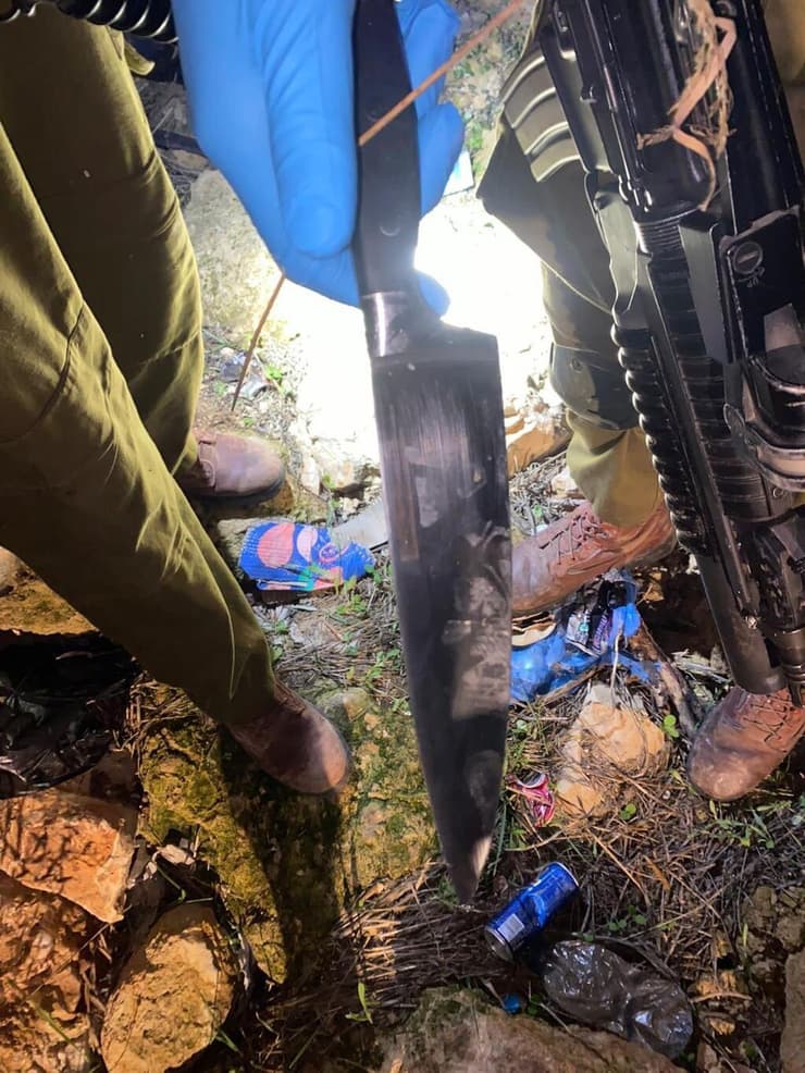 הסכינים שנמצאו בפעילות כוחות הביטחון באיו"ש