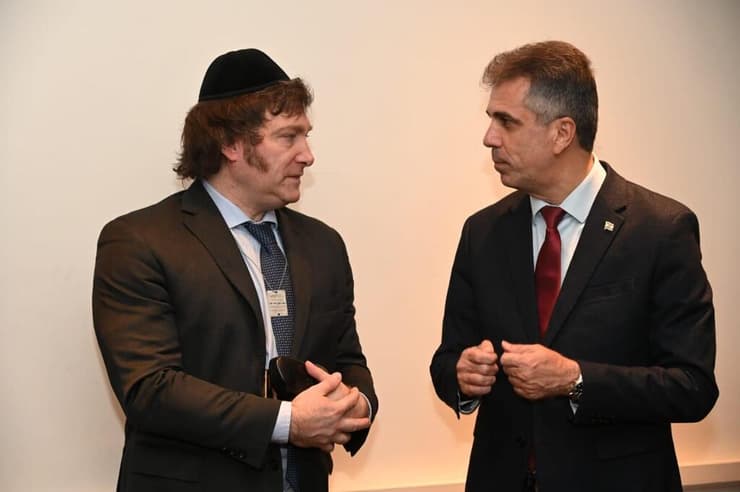 שר החוץ אלי כהן נפגש עם נשיא ארגנטינה הנכנס חבייר מילאיי