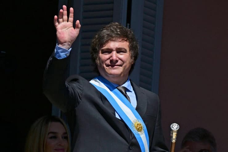 נשיא ארגנטינה חאבייר מיליי ב יום השבעתו