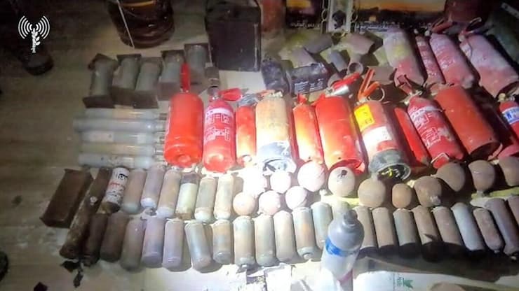 תיעוד: המטענים שאותרו במבצע כוחות הביטחון בג'נין