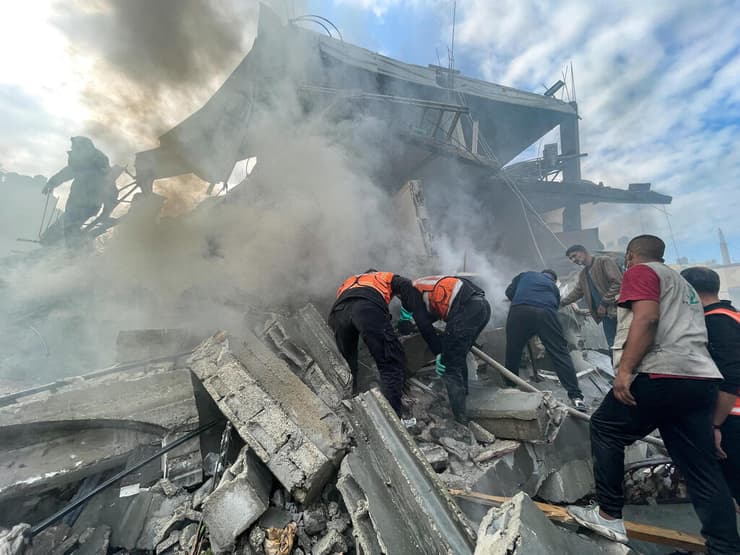 הרס ב רפיח בעקבות הפצצה ישראלית רצועת עזה