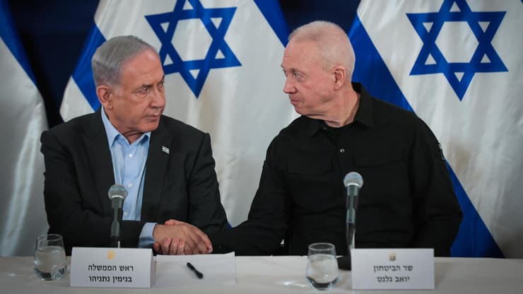 בנימין נתניהו, יואב גלנט ובני גנץ