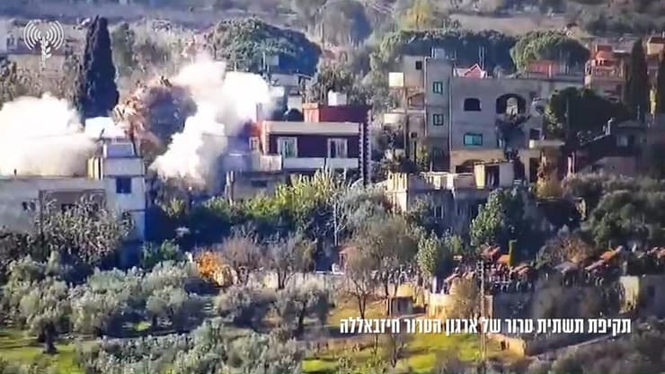 תיעוד: צה"ל השלים שורת תקיפות של מטרות של ארגון הטרור חיזבאללה בלבנון