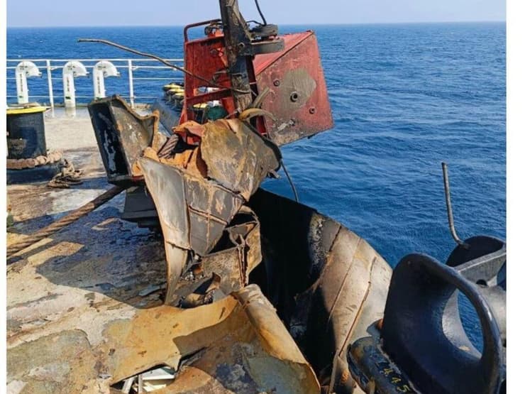 תמונות של הספינה שהותקפה על ידי כטבם האיראני