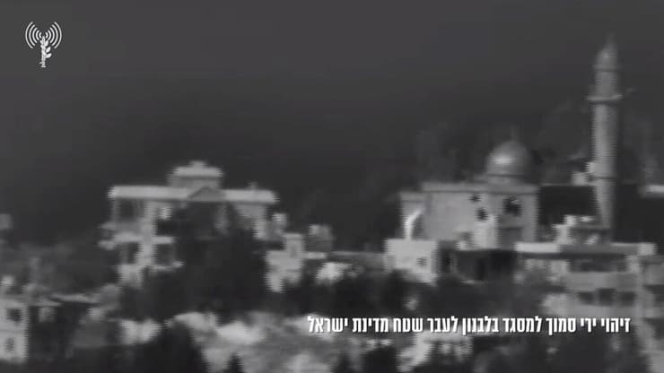תיעוד השיגור של ארגון הטרור חיזבאללה מסמוך למסגד בלבנון