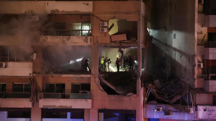 תיעוד מהפיצוץ ברובע הדאחייה בביירות, לבנון