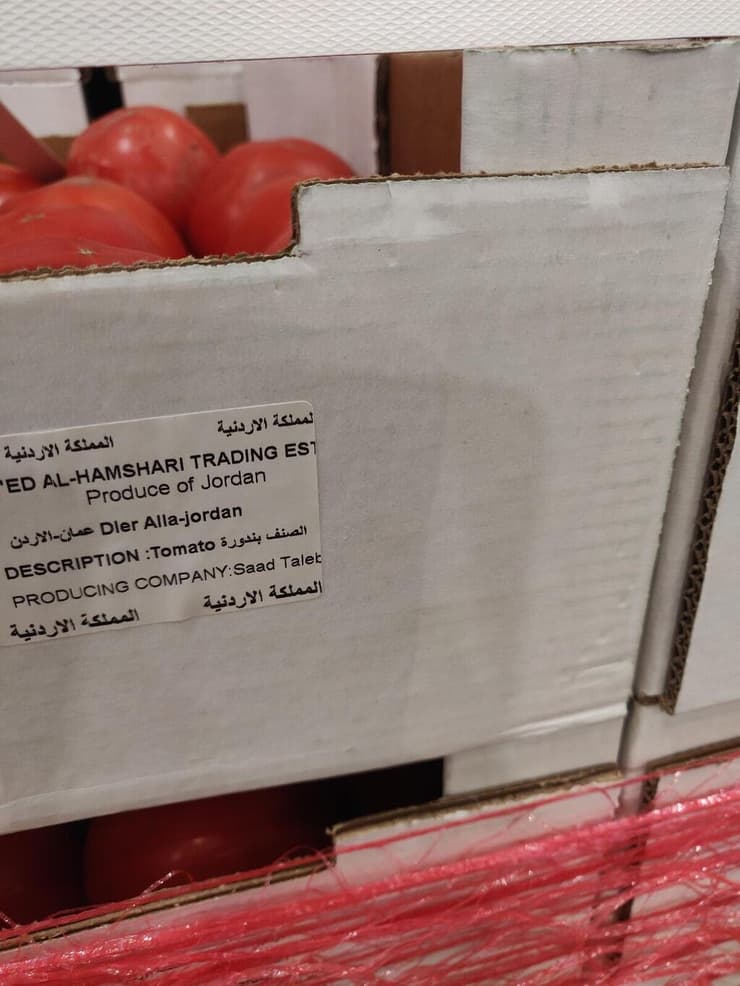העגבניות מגיעות מירדן