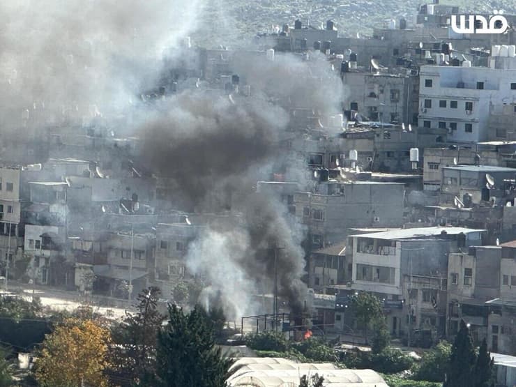 תיעוד פלסטיני מפיצוץ בנור א-שמס