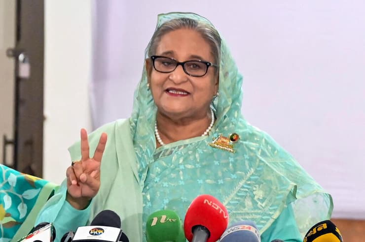 ראש ממשלת בנגלדש שייח חסינה נבחרה ל כהונה רביעית