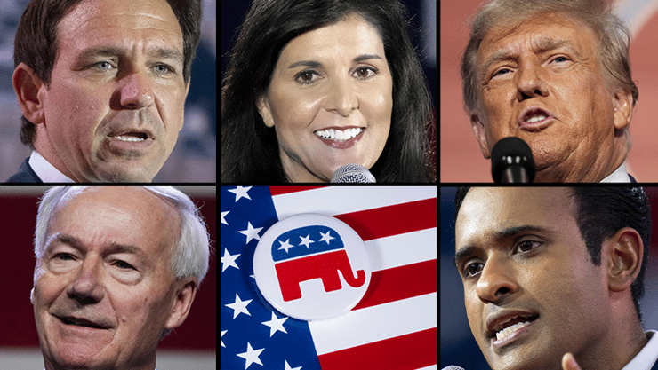 חמשת המועמדים הרפובליקניים בפריימריז 2024 לנשיאות ארה"ב
