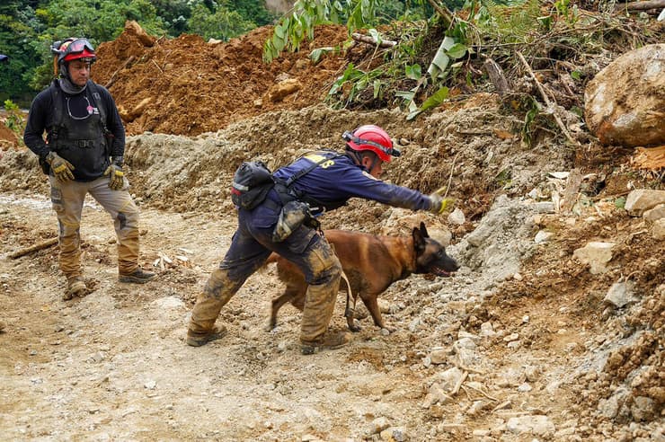 חיפוש ניצולים אחרי המפולת בוץ בקולומביה