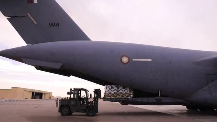 מטוסי הסיוע הקטארי נחתו באל עריש לפי דיווחים קטאריים