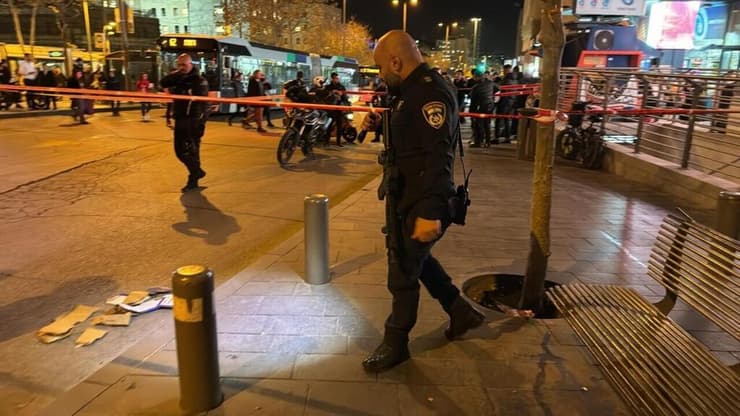  זירת המעצר שהסתבך סמוך לתחנה המרכזית ירושלים