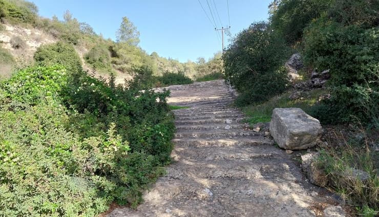 מדרגות הסלע העתיקות, שריד לדרך הקדומה שעלתה מאזור בית גוברין לירושלים