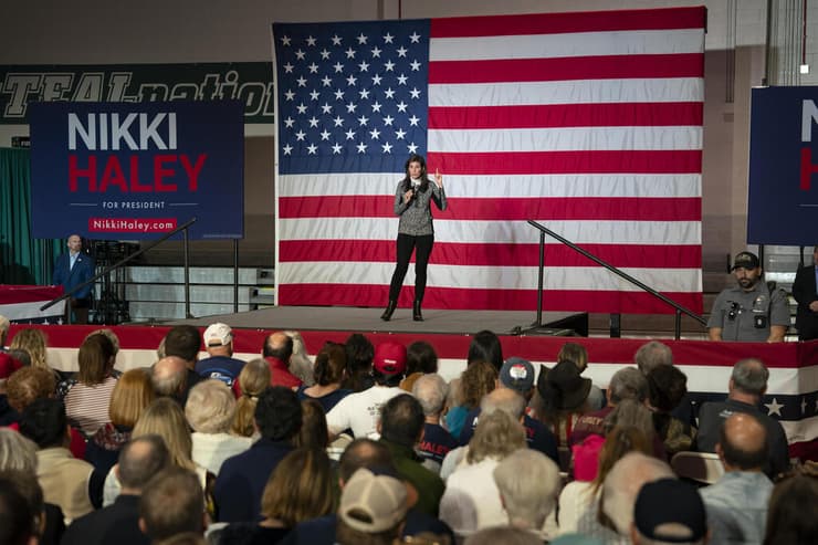 ניקי היילי עצרת בחירות ב דרום קרוליינה פריימריז רפובליקניים ארה"ב