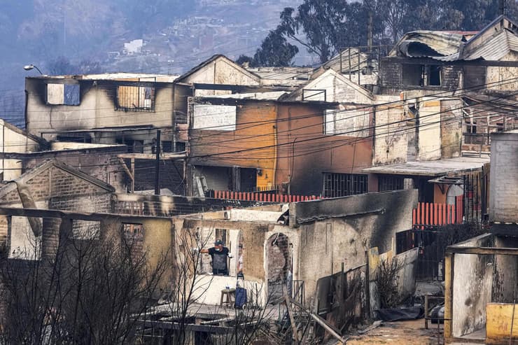 צ'ילה אסון שריפות שריפה שכונת אל אוליבאר ב ויניה דל מאר