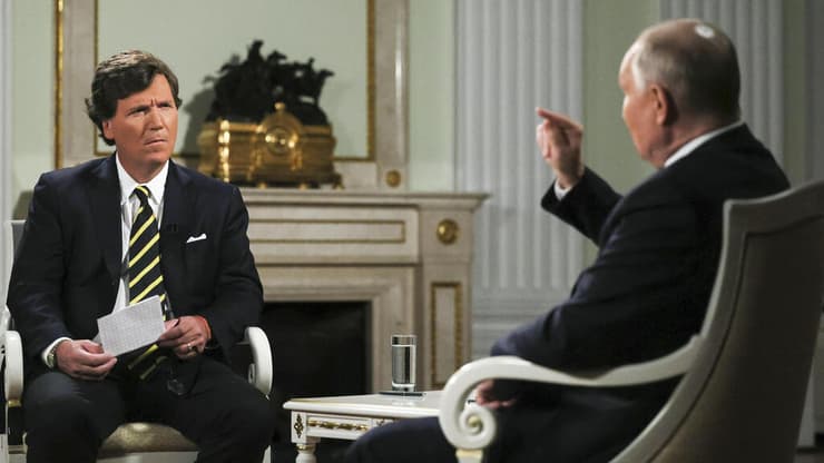 נשיא רוסיה ולדימיר פוטין בראיון לטאקר קרלסון