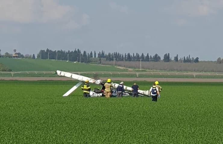 פצוע מהתרסקות מטוס סמוך למגידו