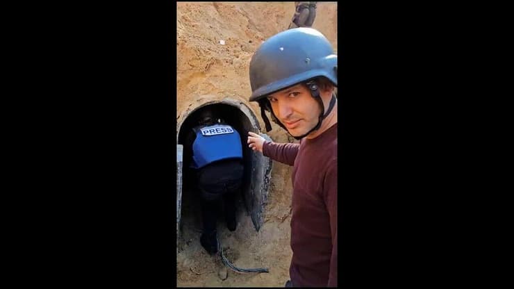 כתבנו אלישע בן קימון במנהרות חמאס מתחת למטה אונר"א ברצועת עזה