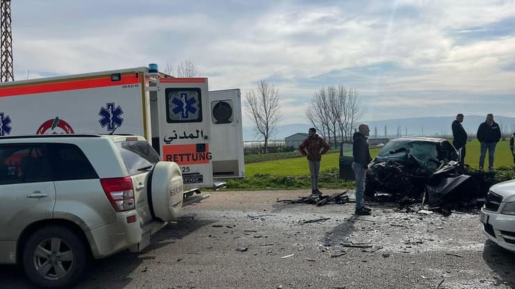 הרכב שהותקף בבינת ג'בל שבדרום לבנון