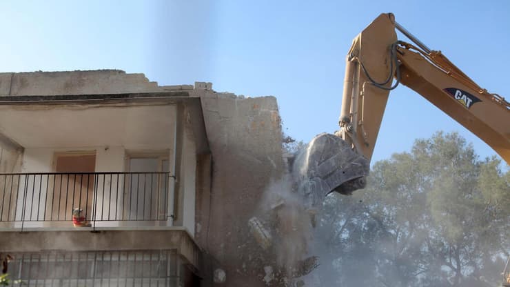 הריסת בניין במסגרת תמ"א 38. ארכיון (צילום: עמית שעל) הריסת בניין במסגרת תמ"א 38