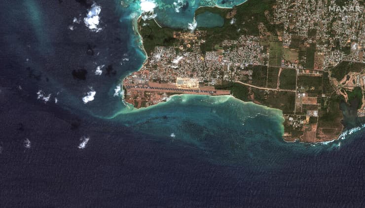 צילום לוויין של התפשטות דליפת הנפט