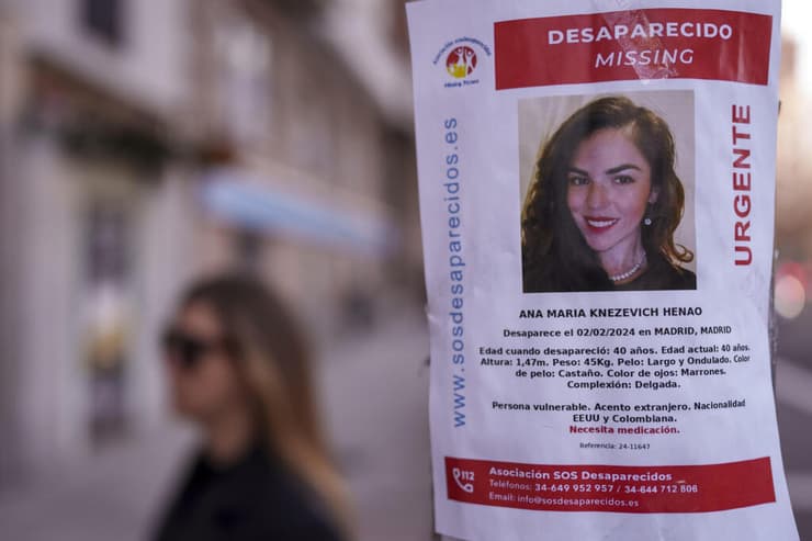 ספרד נעדרת אנה מריה קנזביץ' אמריקנית קולומביאנית גירושים קסדה