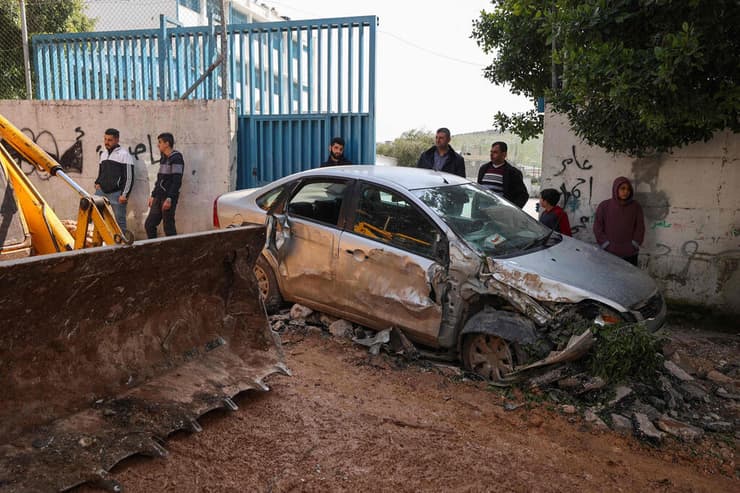 הרס אחרי פעילות צה"ל לסיכול טרור ב מחנה הפליטים אל-פארעה ליד טובאס