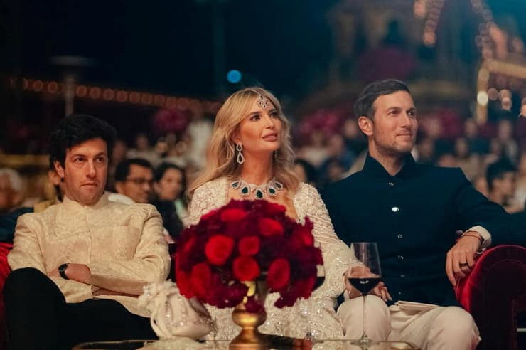 הודו חתונה משפחת אמבני איוונקה טראמפ ו ג'ארד קושנר
