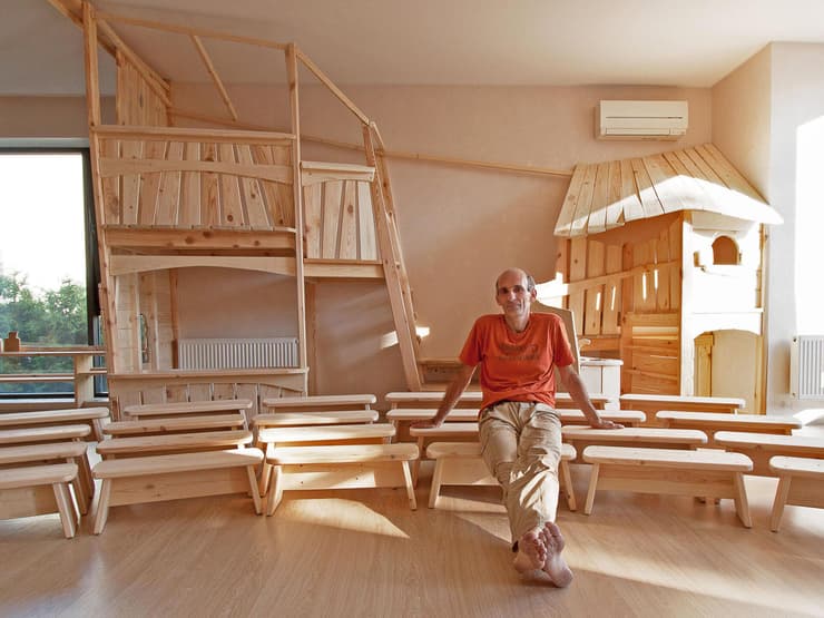 חדר ילדים מעץ טבעי, תכנון: אלכסיי ללוצ'ק