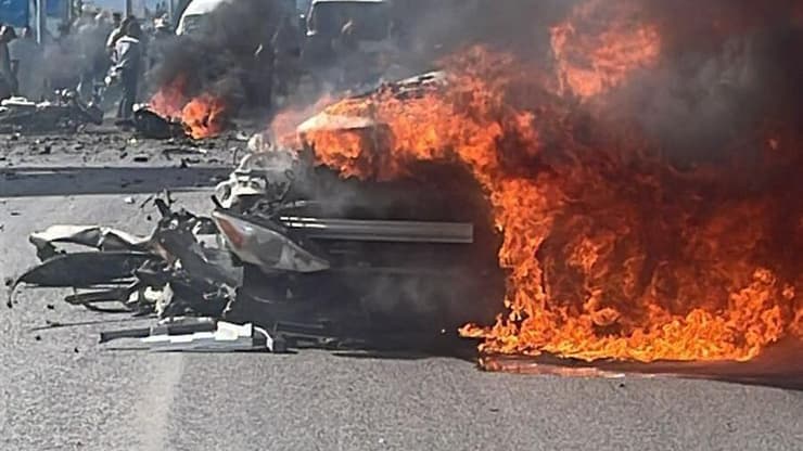 כתב אל-מנאר מדווח כי כטבמ תקף רכב בכביש צור-א-נאקורה