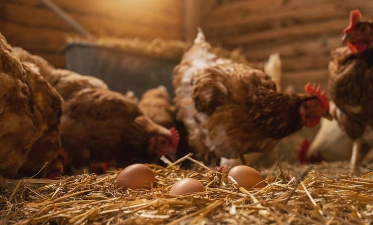 ביצים שהוטלו על ידי תרנגולות הבית