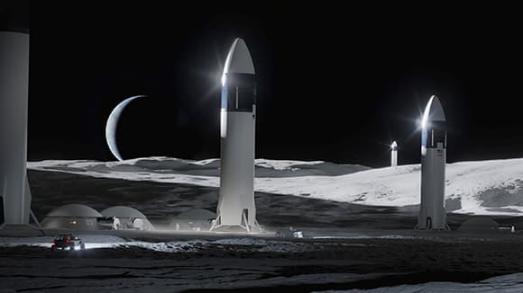 כר ניסויים לבחינת טכנולוגיות בדרך למאדים. בסיס הירח המתוכנן של ספייס אקס