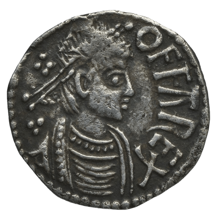 מטבע שנושא את דמותו ושמו של אופה, מלך מרסיה