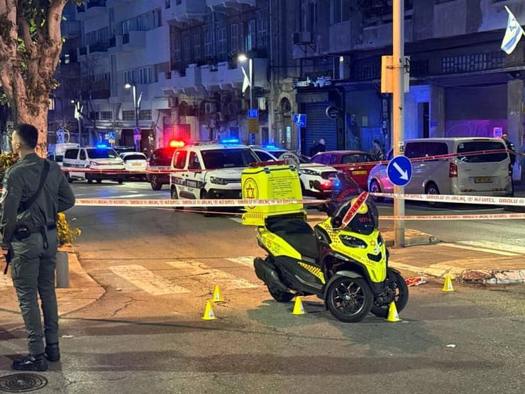 זירת הירי ברחוב יהודה הימית בתל אביב